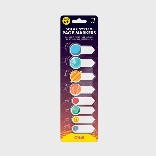 Solar System Page Markers - Planet themed stationery