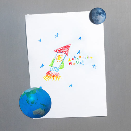 Animated Moon and Earth Fridge Magnets