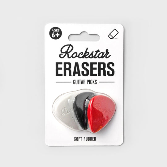 Rockstar Erasers - Guitar pick rubber erasers