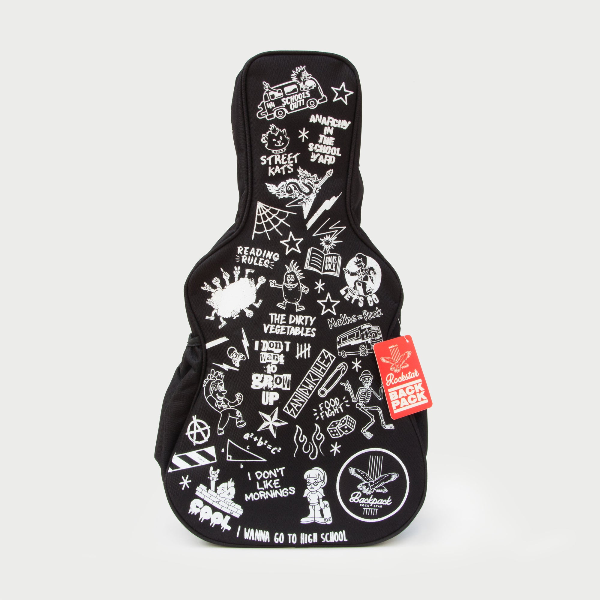 Rockstar Guitar Bag, Fuchsia Large Tote Bag | Zazzle