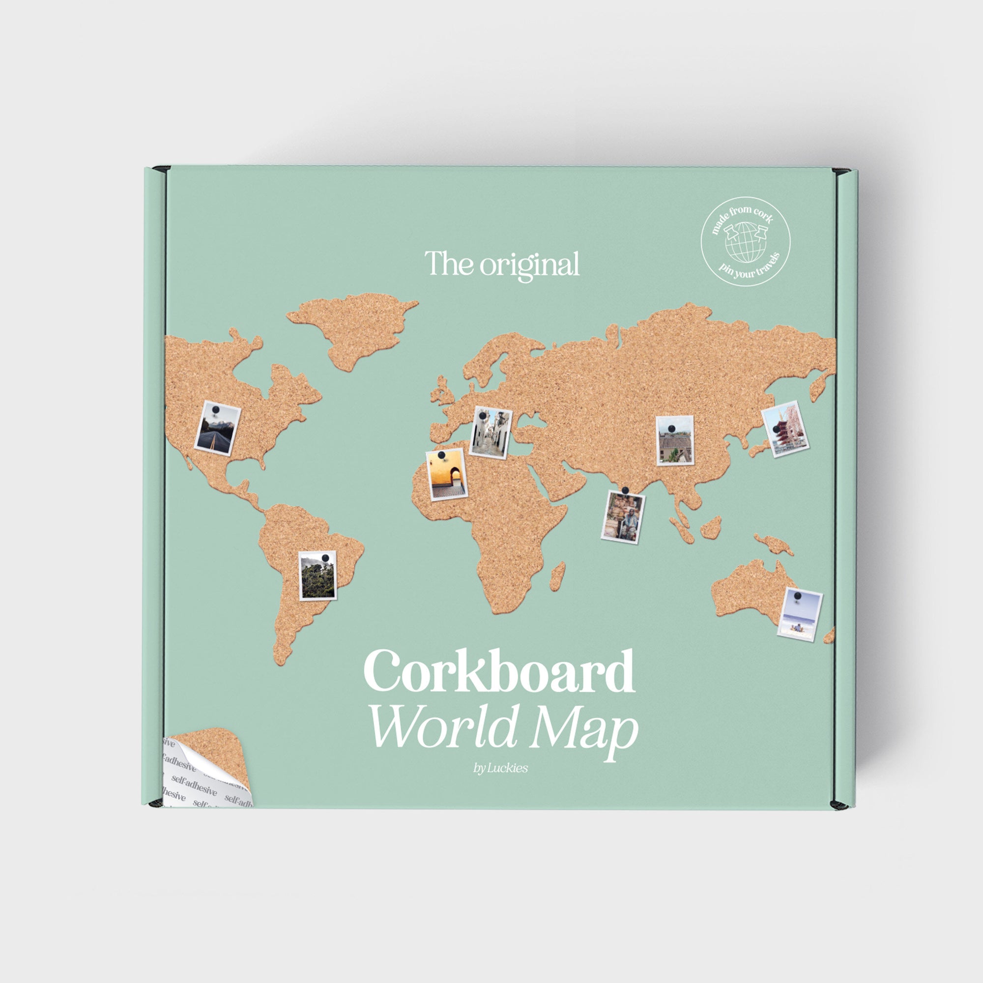 1 Set World Map Cork Board Self Adhesive Cork Pin Board Cork Message Board  