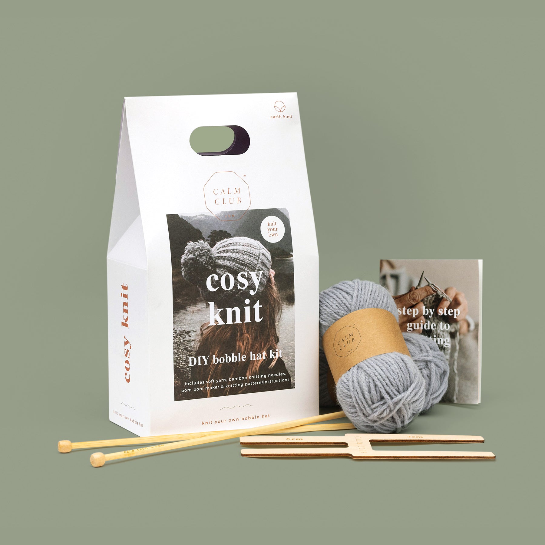 Calm Club | Knitting Kit & Guide | Crochet A Chunky Knit Blanket | Craft  Kits For Adults | Crochet Kit For Beginners | Includes Chunky Yarn,  Knitting