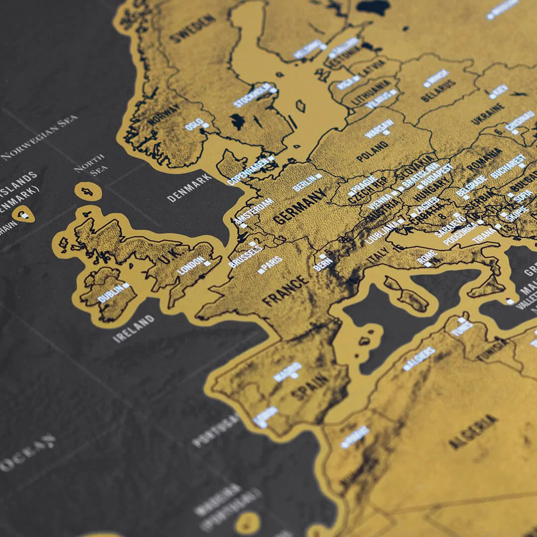 Luckies - Scratch Map - La carte du Monde à gratter - Édition deluxe - Très  grand format